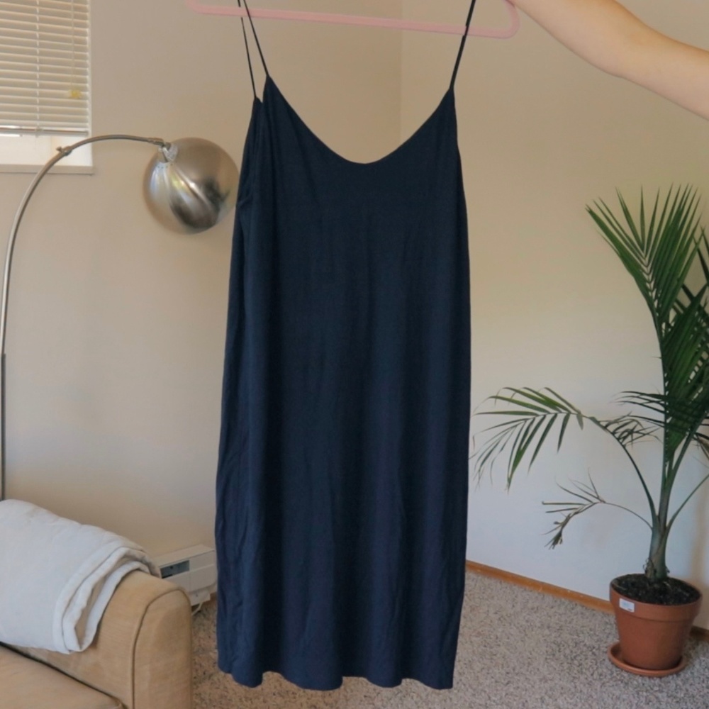 Cozy navy dress